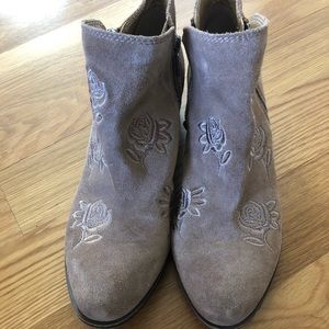 Lucky Brand Tan Suede Ankle Boots